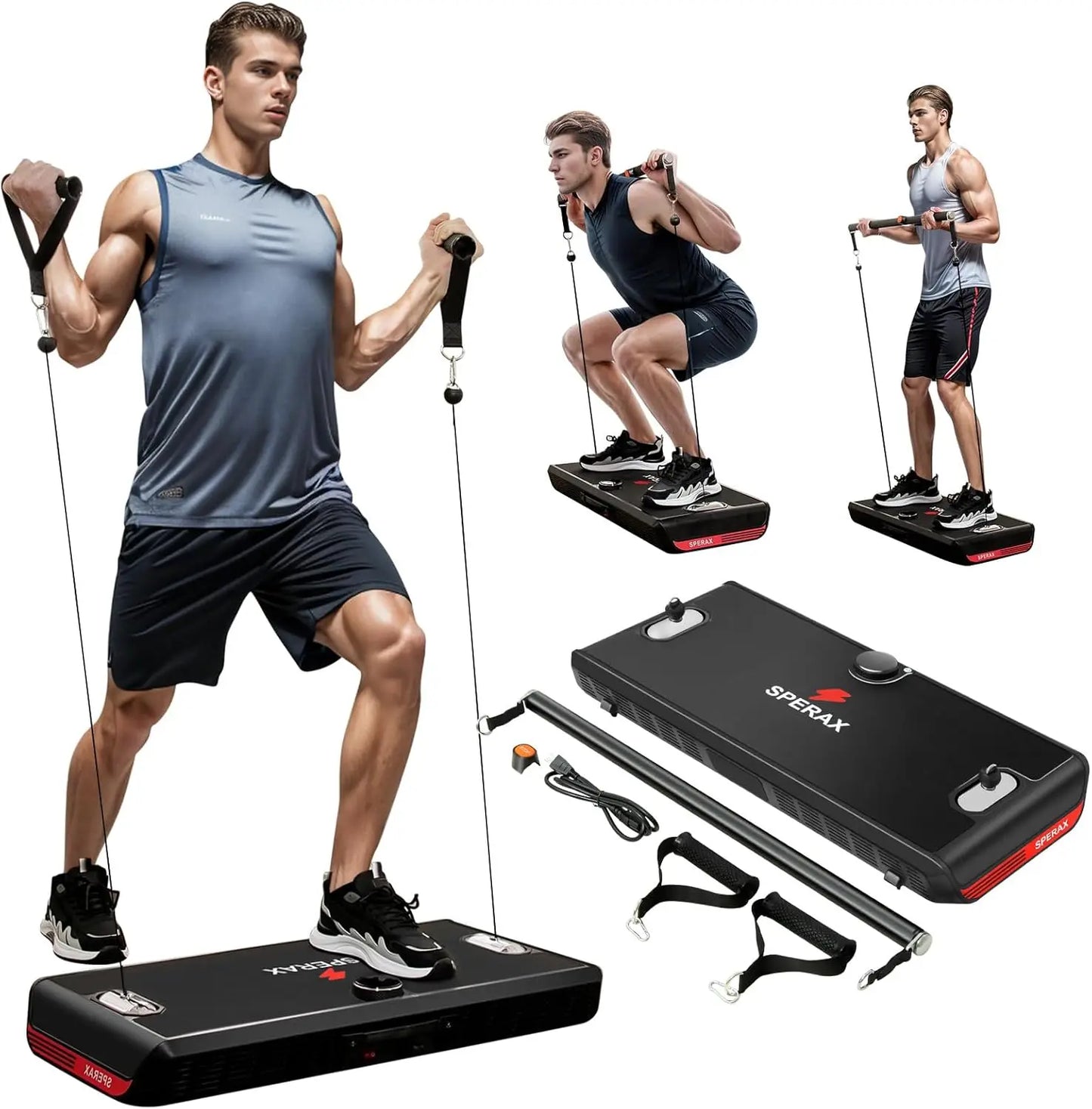 All in One Exercise Equipment, Adjustable Resistance Fitness Equipment