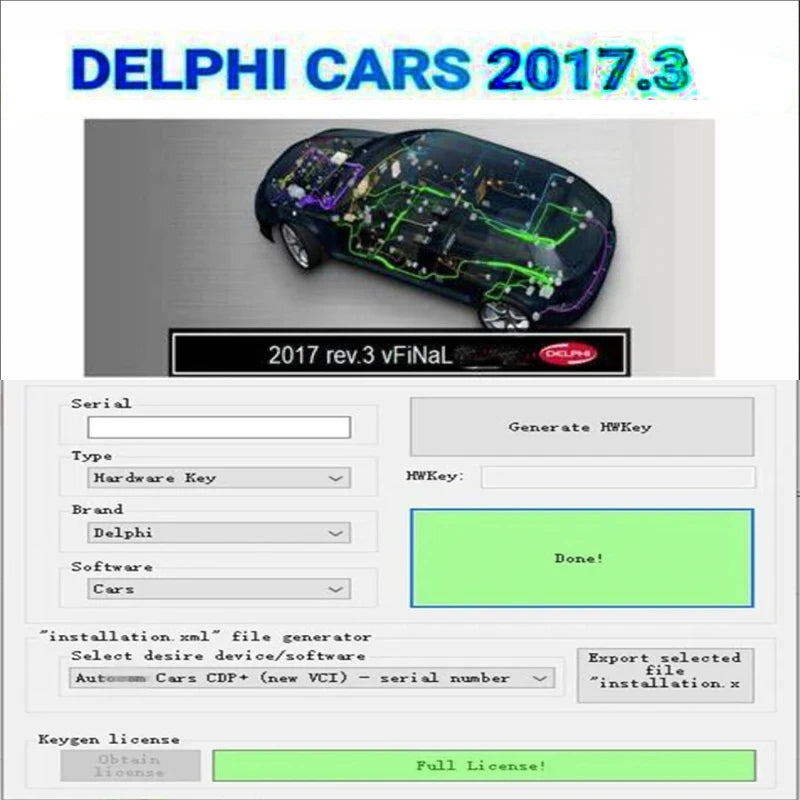 Car Repair Tool  Delphis 2017 R3 software link and install video