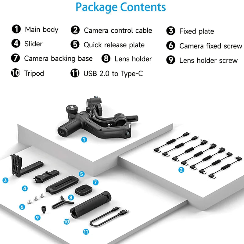 Camera Gimbal Stabilizer  Upgrade Joystick Touch Screen for Mirrorless DSLR Camera