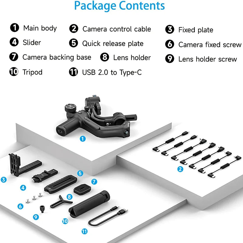 Camera Gimbal Stabilizer  Upgrade Joystick Touch Screen for Mirrorless DSLR Camera