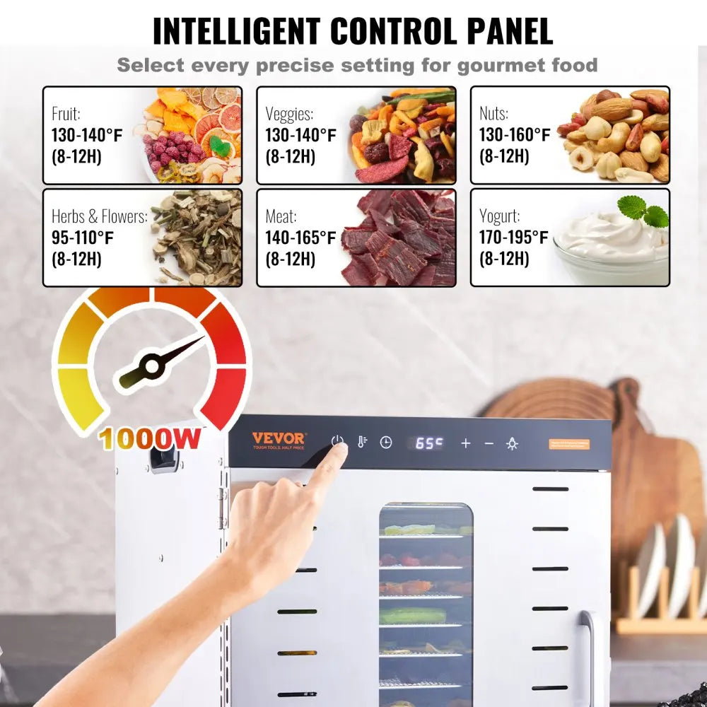 10 Trays Food Dehydrator Household Vegetables Fruit Dryer for Home