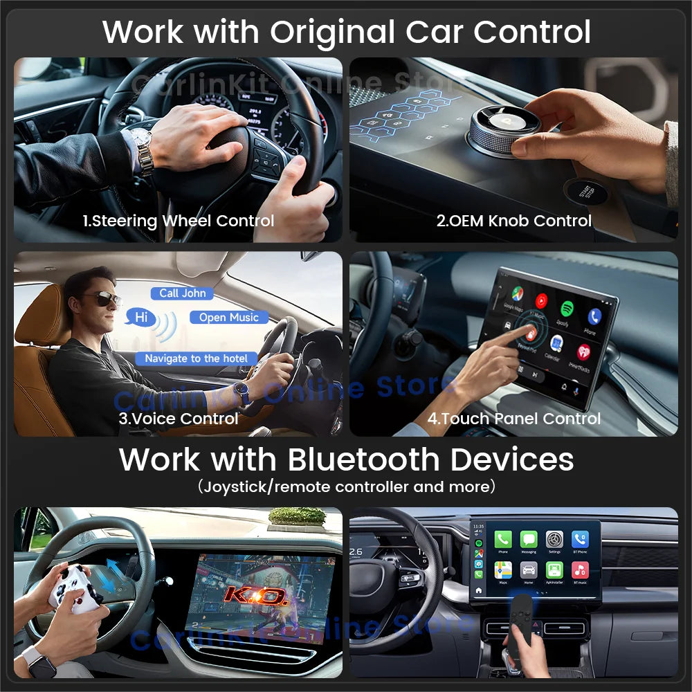 CarPlay Wireless Android Auto Wireless Adapter Support Youtube Netfilx