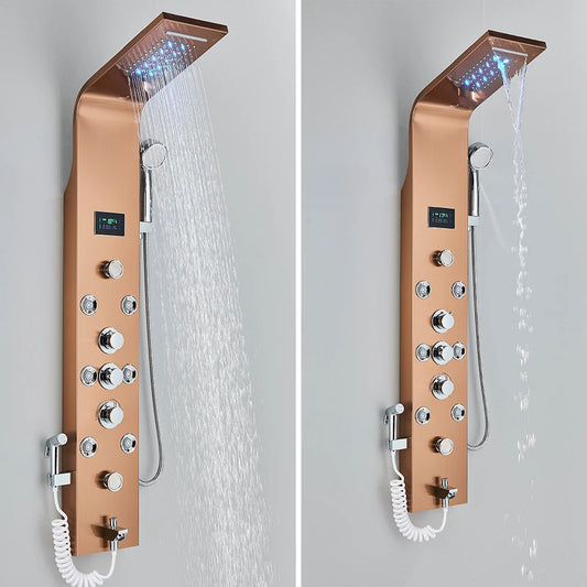 Gold Rain Waterfall Bath Systems With Massage Jet