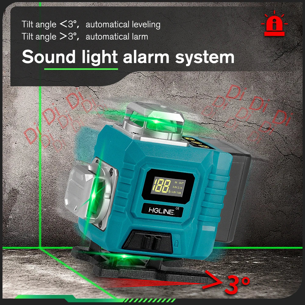 4D Green Line 360° Horizontal Vertica Laser Level