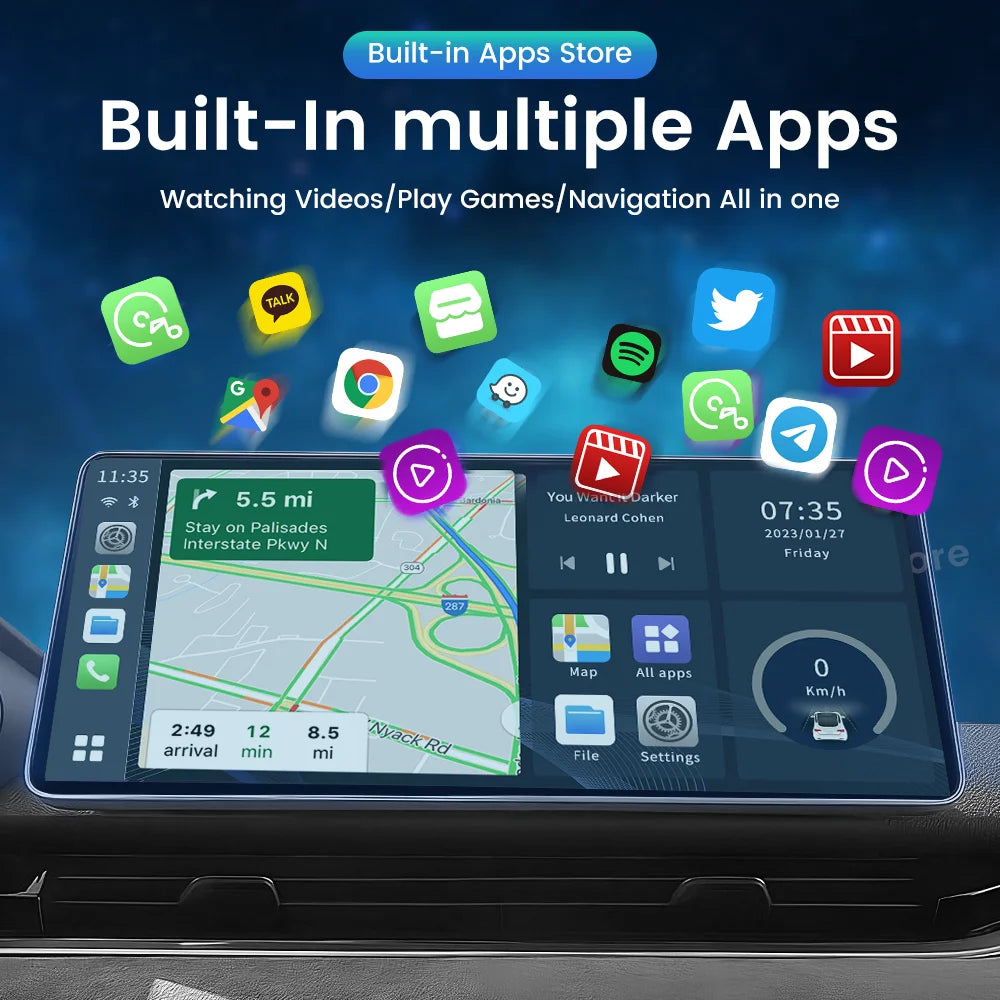 CarPlay Wireless Android Auto Wireless Adapter Support Youtube Netfilx