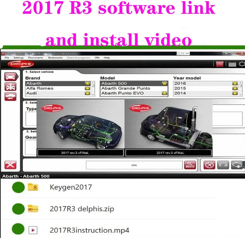 Car Repair Tool  Delphis 2017 R3 software link and install video