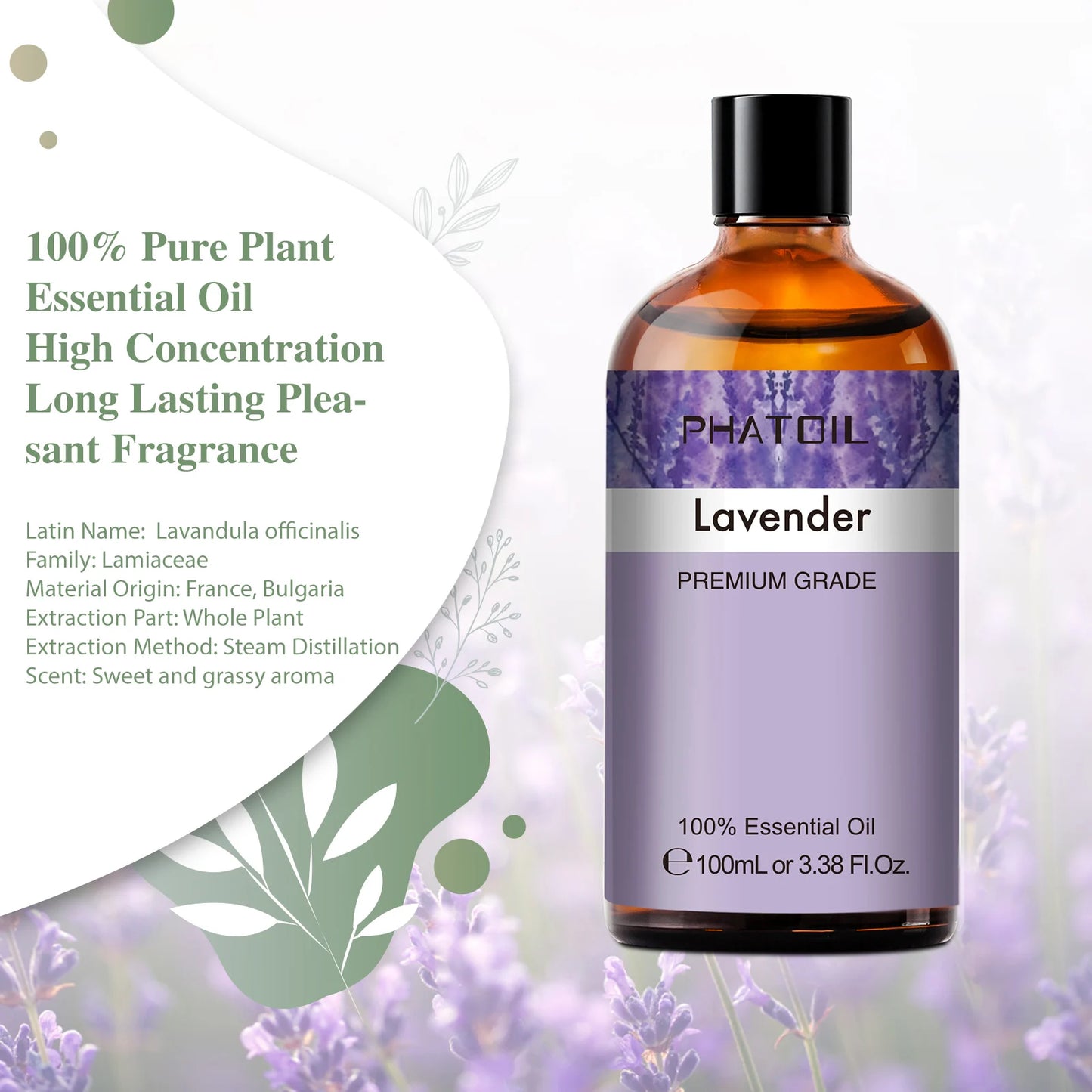 100ml Lavender Jasmine Vanilla Oil for Sleeping Relaxing Aromatherapy